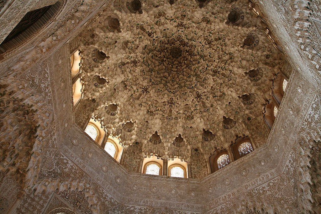 Interior Ceiling at the Alhambra in Granada Spain