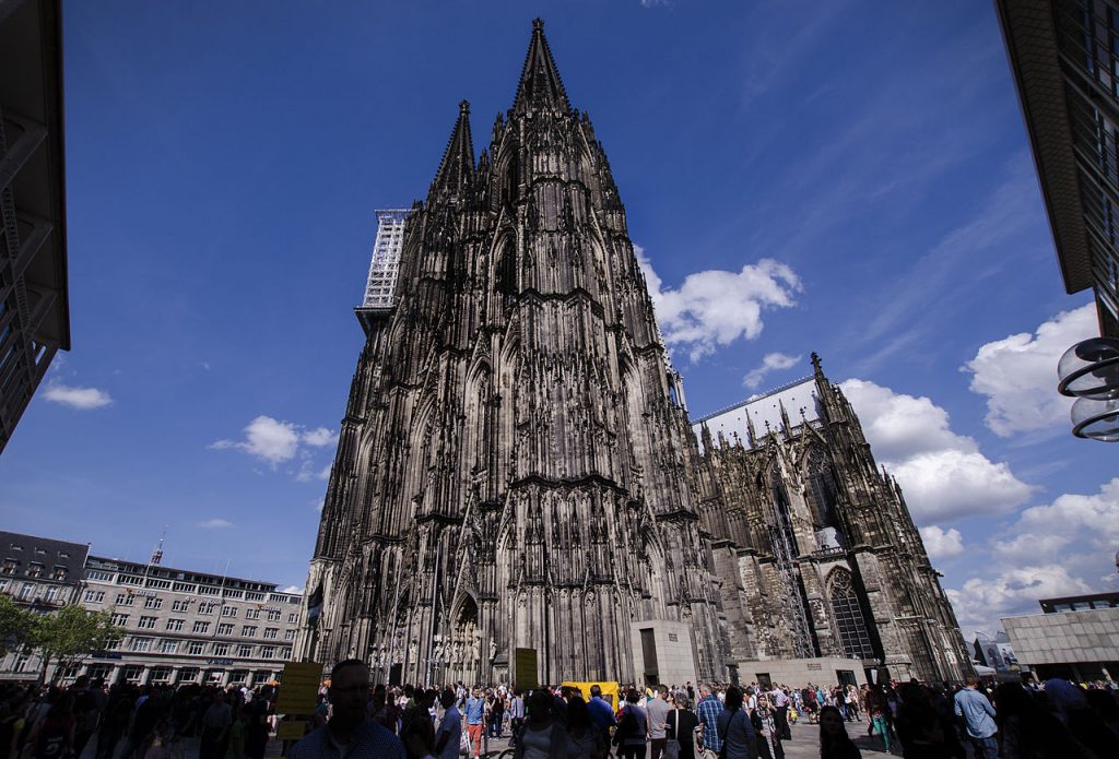 Cologne Cathedral was original built in the Gothic Age, but the towers were completed in 1890 during the revival age.