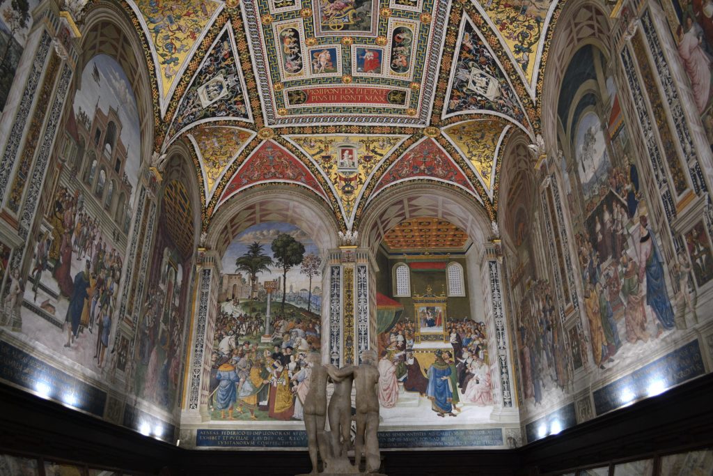 The Piccolomini Library at Siena Cathedral contains many magnificent works of Art