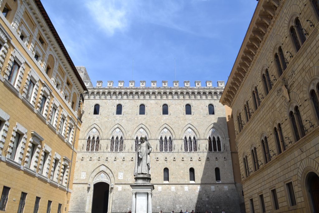Palazzo Salimbeni is a fantastic example of Medieval Architecture in Siena