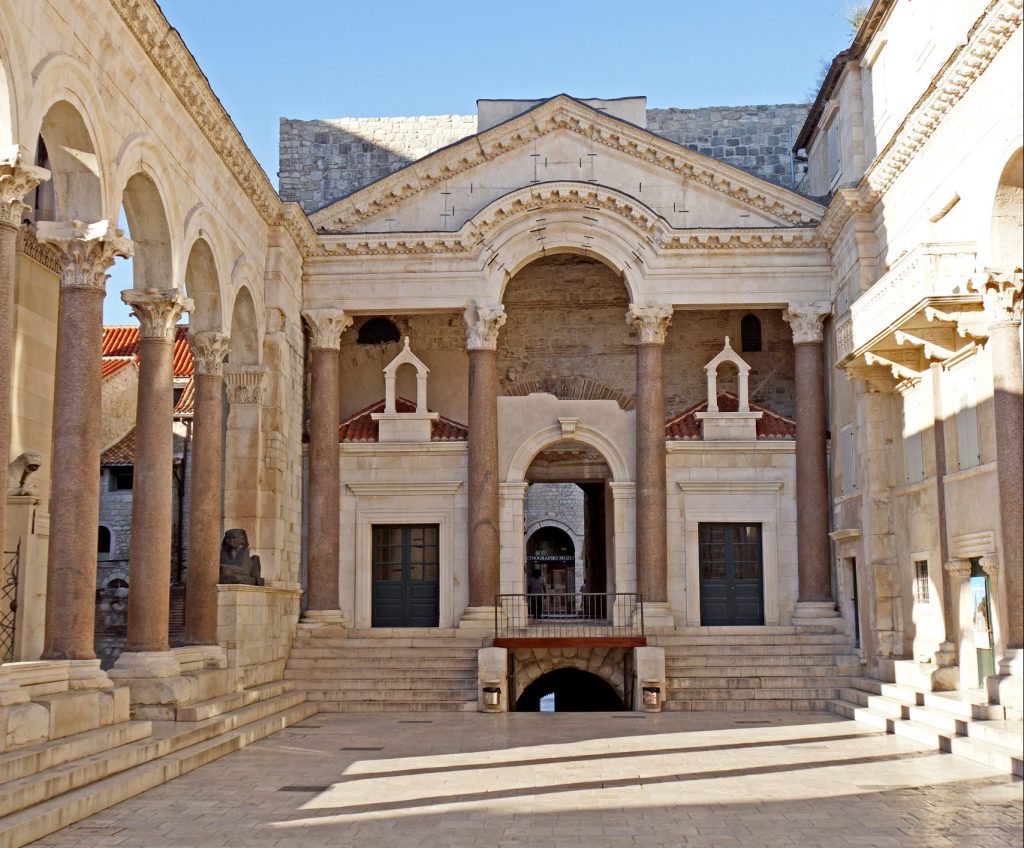 View of the Peristyle hall in Diocletian's Palace