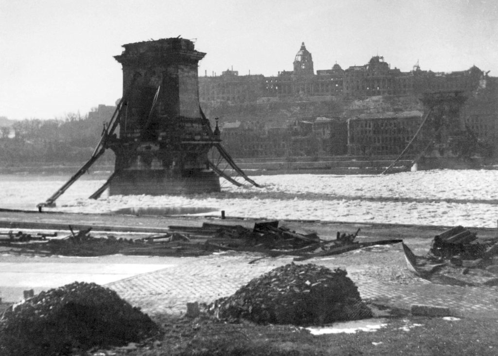 Great example of the damages of World War II in Budapest Hungary