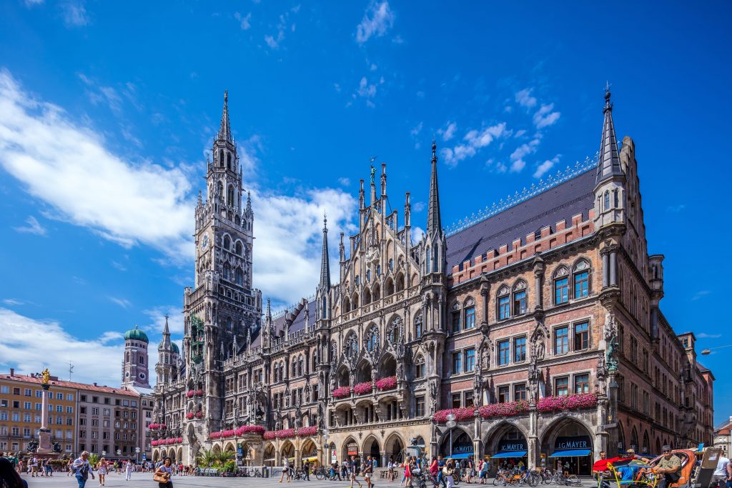 The Munich New Town Hall was designed in the Gothic Revival Style