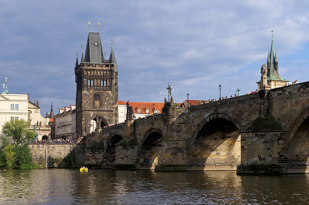 The Charles Bridge in Prague is one of the most beautiful bridges built during the middle ages.