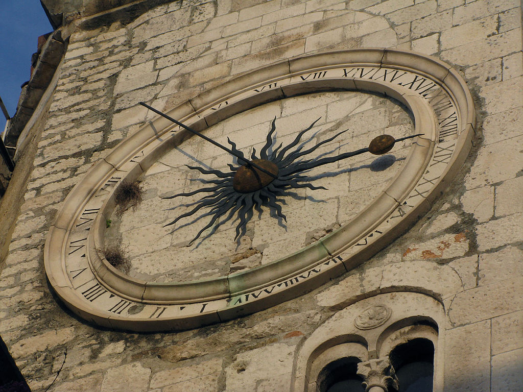 A clock with 24 parts located in Split Croatia