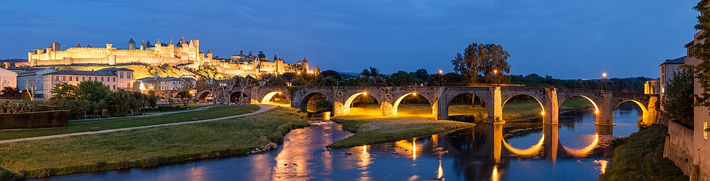 The Pont Vieux in Carcassonne is one of many Medieval Bridges in France