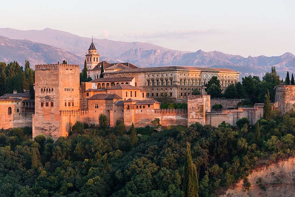The Alhambra in Spain is one of many castle complexes in Europe