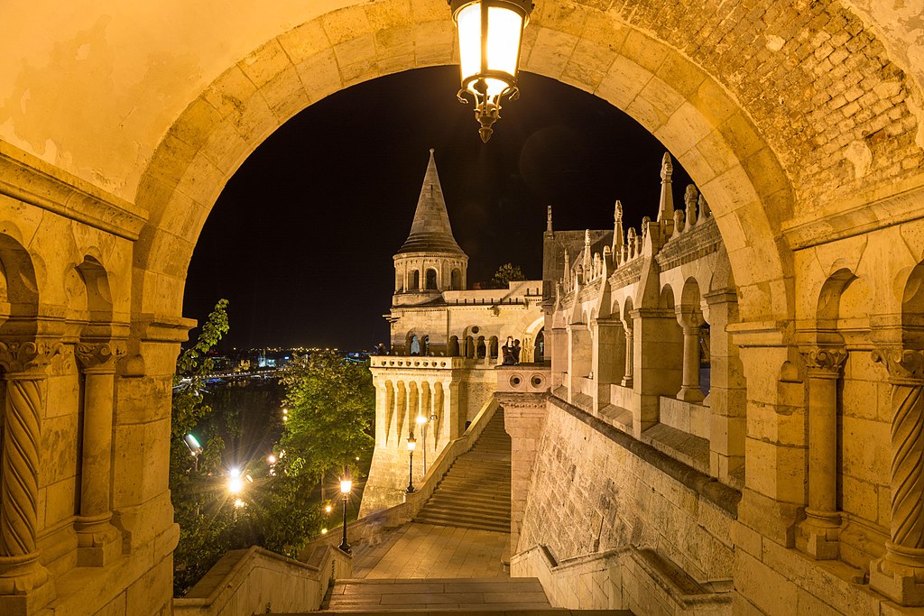 The Fisherman's Bastion is an example of Neo-Romanesque Architecture in Budapest