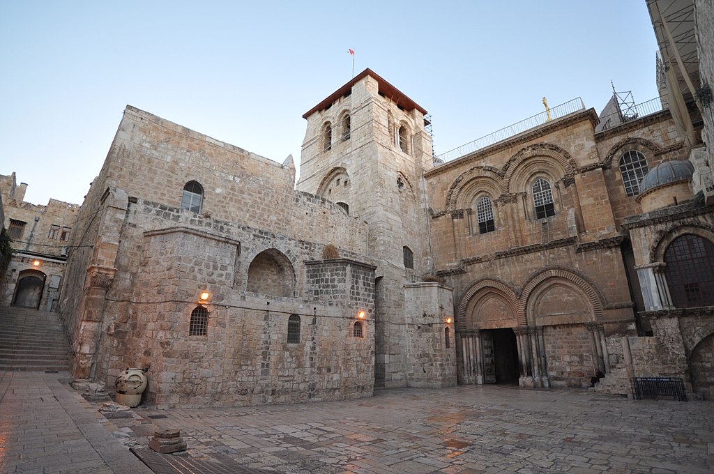 The Church of the Holy Sepulchre was built by the Crusaders in a Romanesque Style
