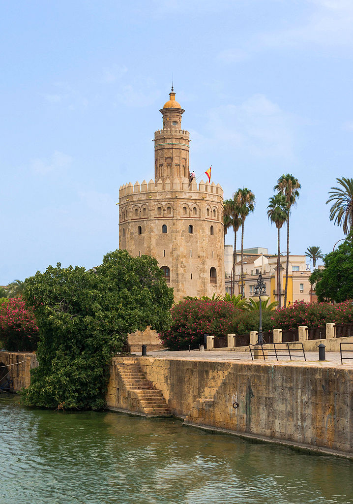 The Torre de Oro is a defensive tower built by the Moors in Seville
