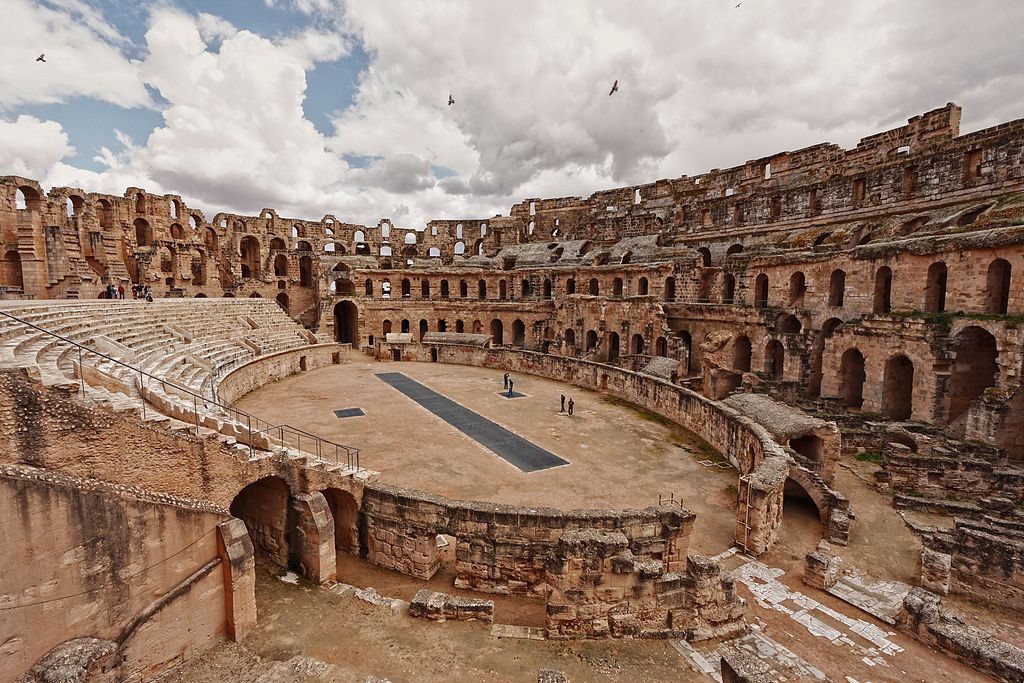 The Amphitheater of El Edjem in Tunisia.