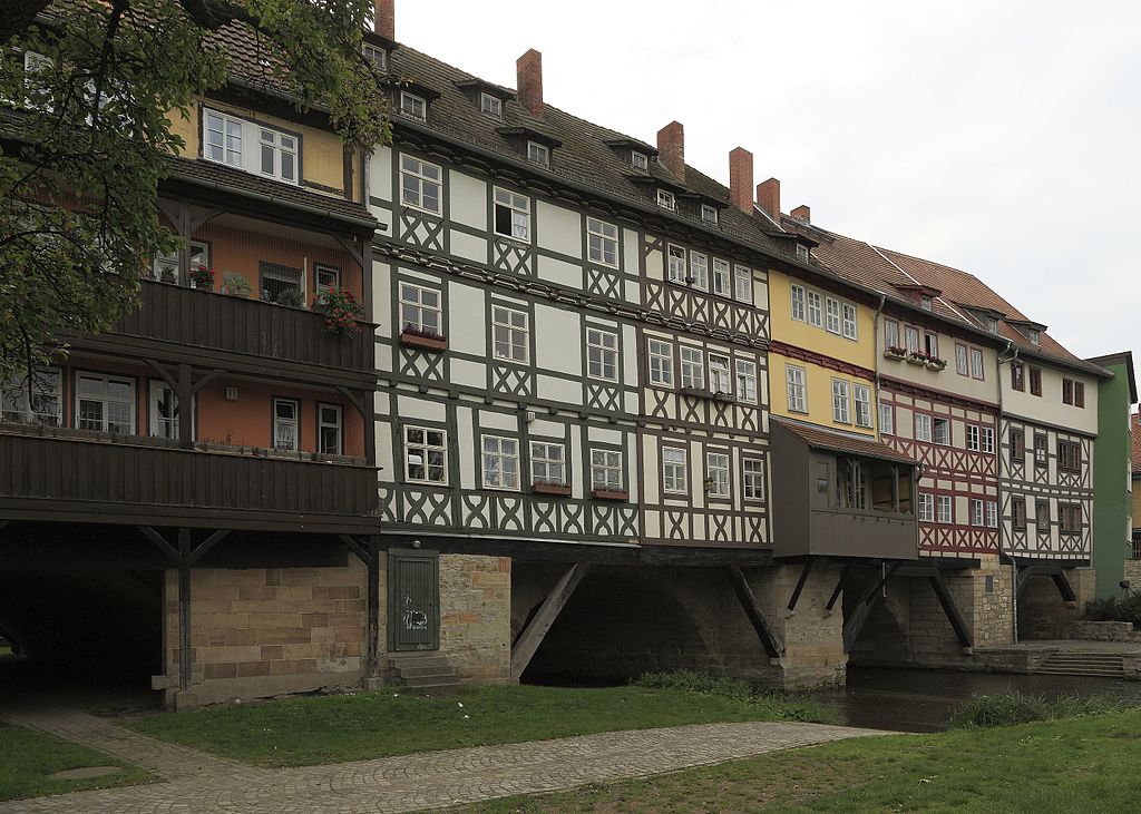 Krämerbrücke is one of many Medieval Bridges in Germany