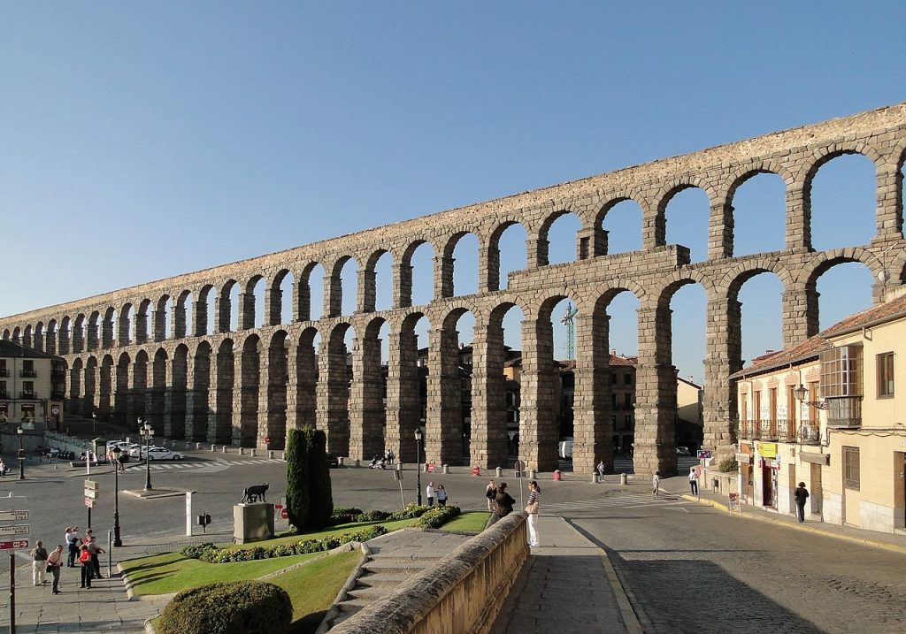 Segovia is well known for its fantastically preserved Ancient Roman Aqueduct.
