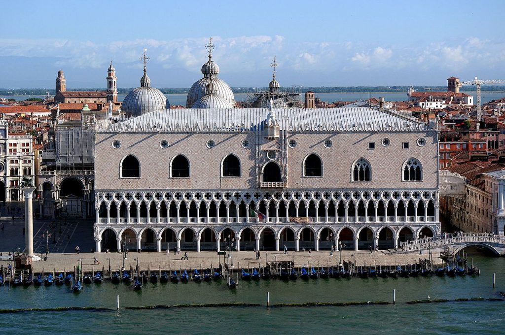 The Doge's Palace in Venice is the greatest example of Venetian Gothic.