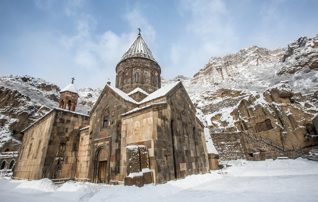 Geghard Monastery is one of the greatest examples of Armenian Architecture.