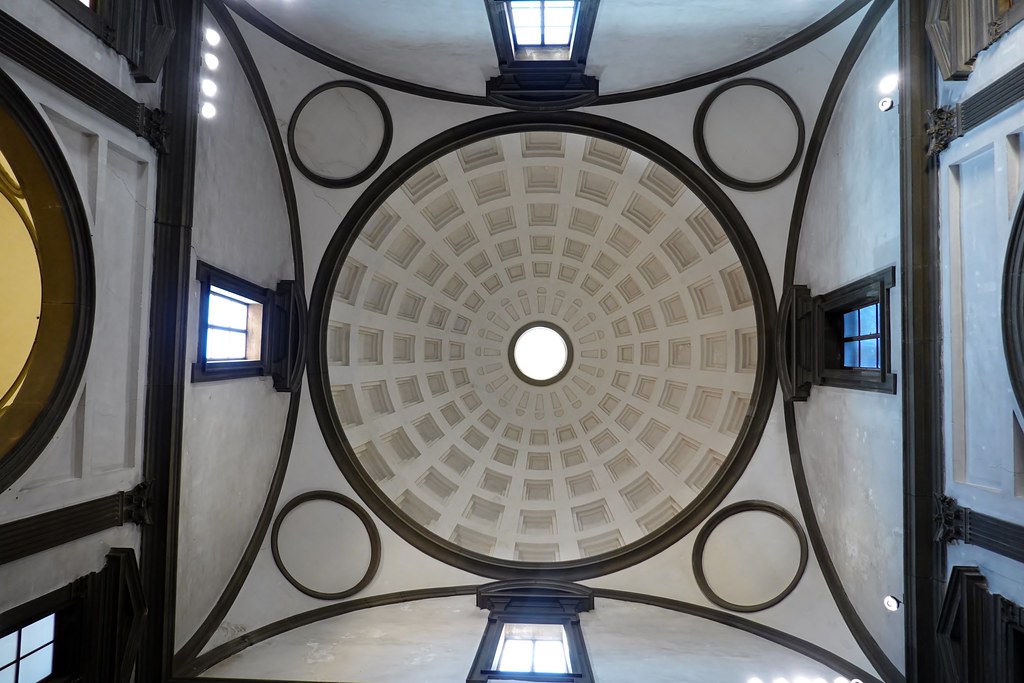 Michelangelo's New Sacristy is one of his greatest works of Renaissance architecture. 
