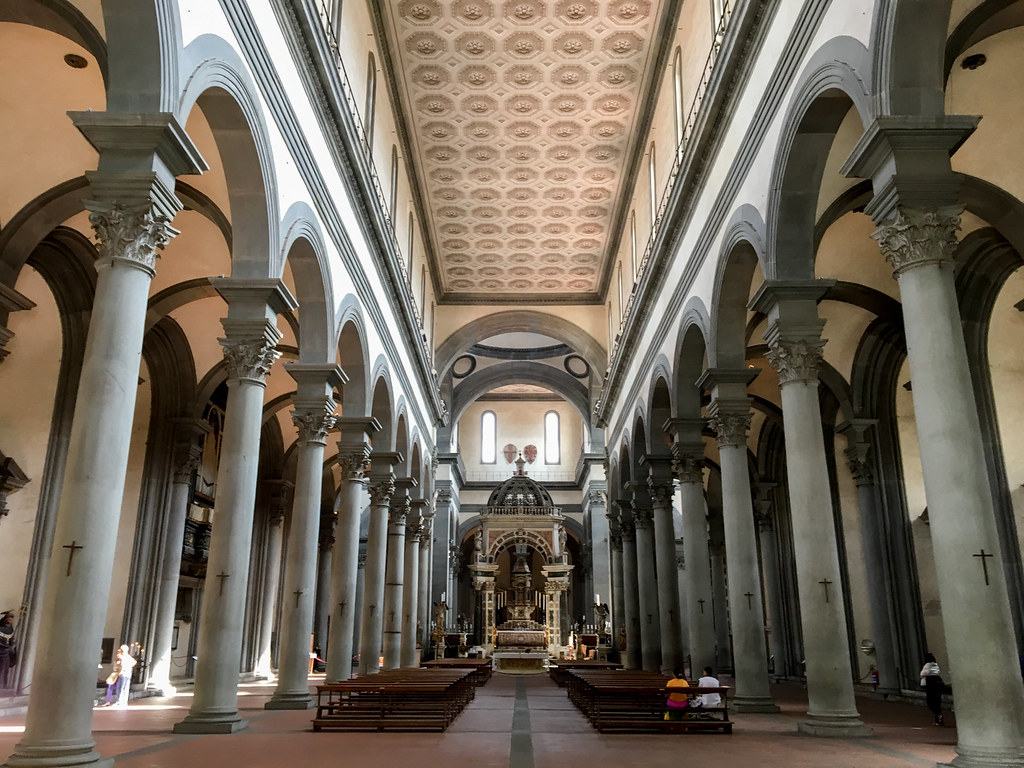 Basilica di Santo Spirito is one of several renaissance style churches in florence