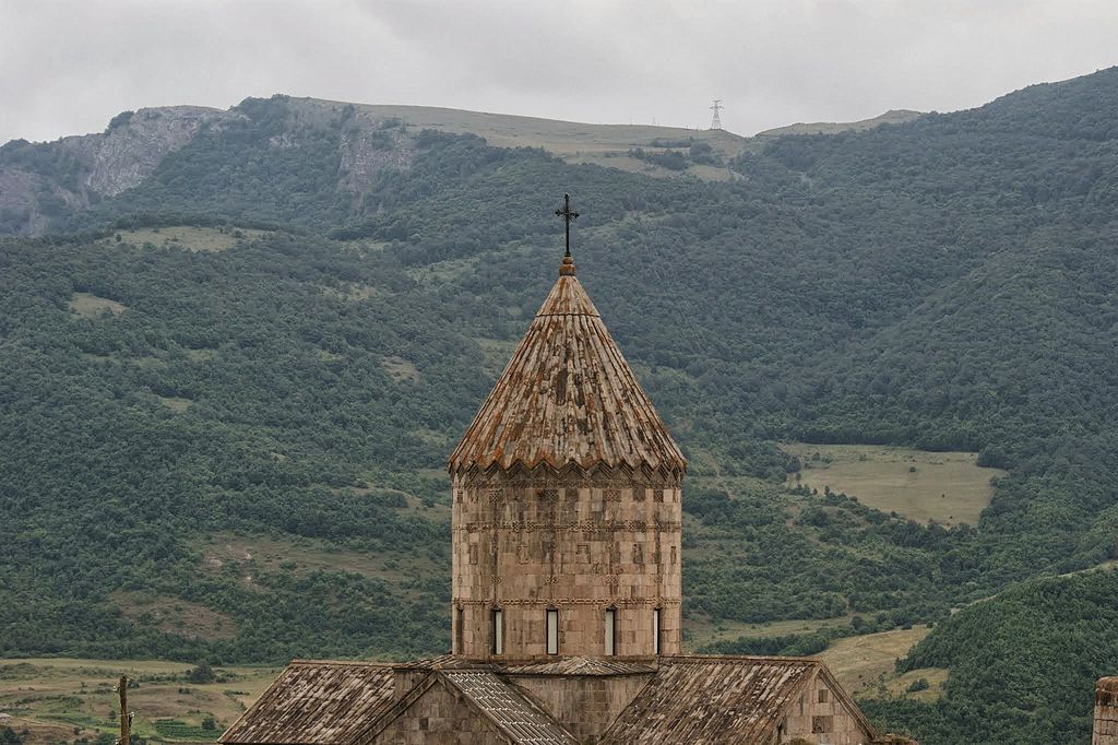 The conical roof can be found on top of most Armenian Churches.