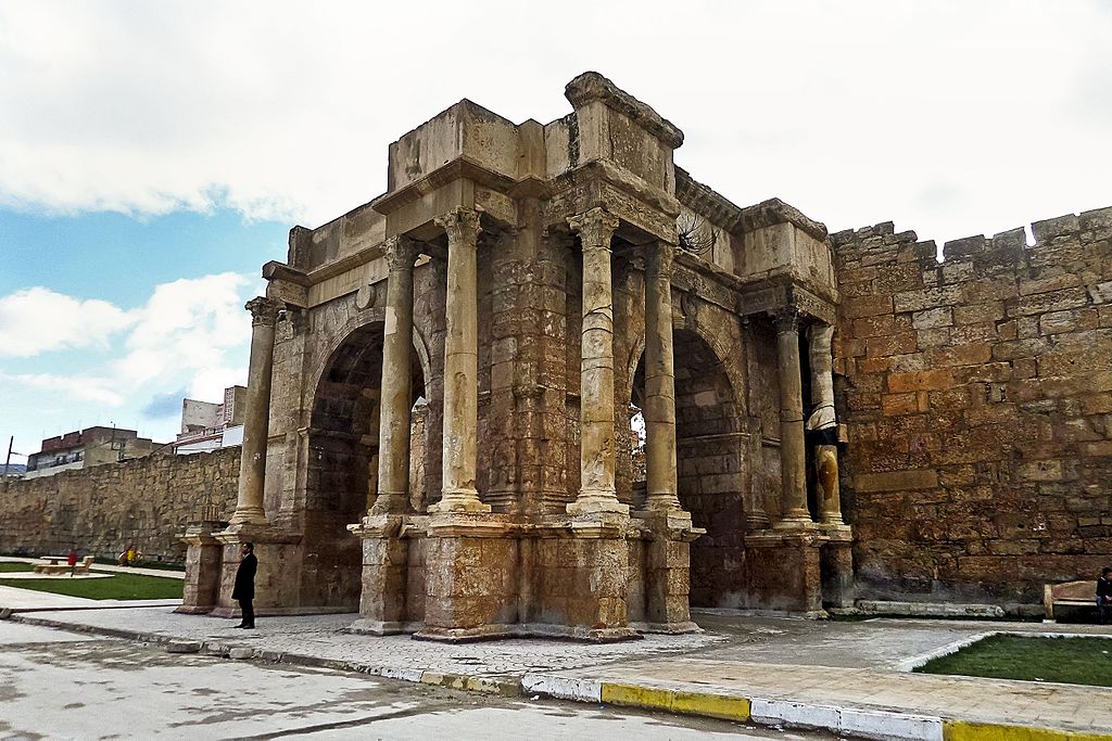 The arch of Caracalla is one of several Roman Triumphal Arches located within North Africa. 