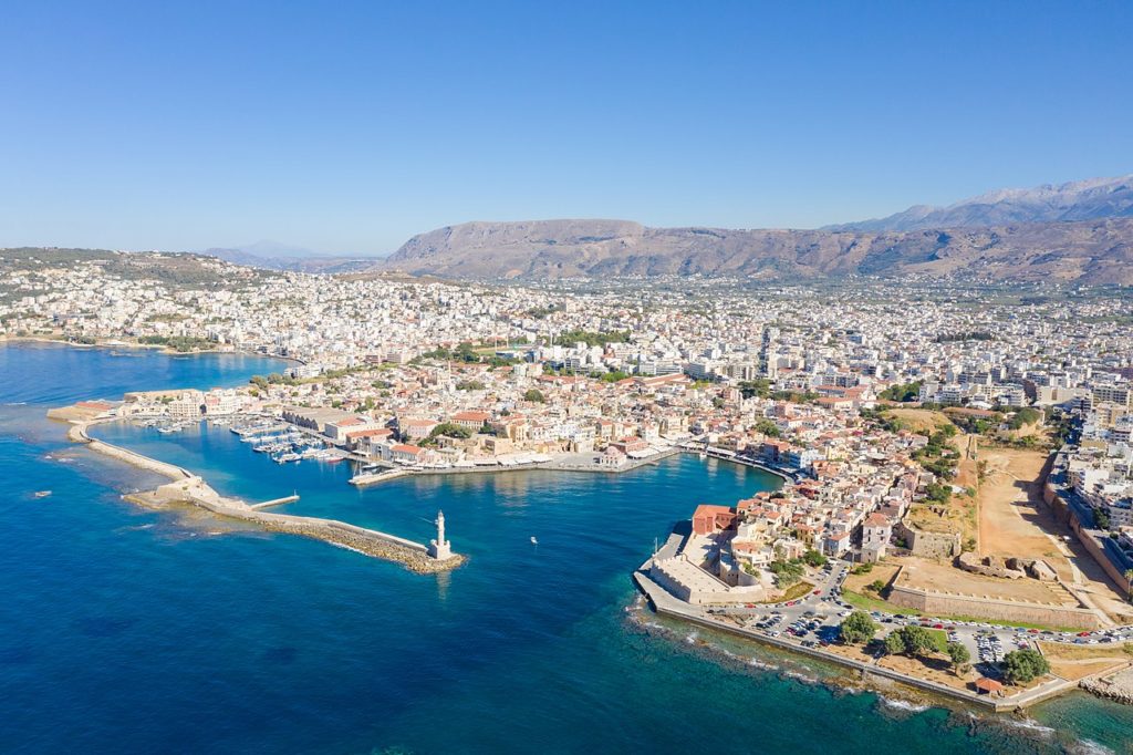 Chania is a city on the Island of Crete that is known for its extensive Venetian Fortification Network. 