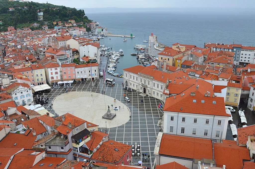 Piran is a city in Slovenia that was mostly built up during its time within the Republic of Venice. 