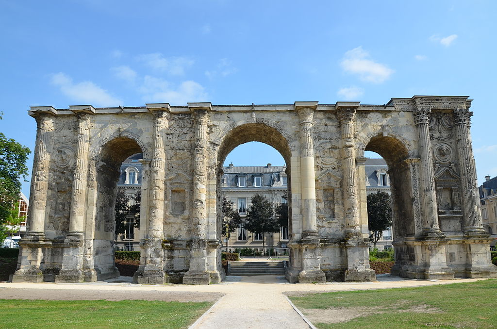 The Porte de Mars is the widest Roman Triumphal Arch ever built