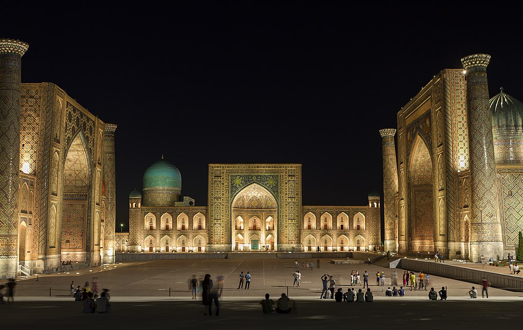 the Registan in Samarkand is one of the greatest examples of Timurid Architecture