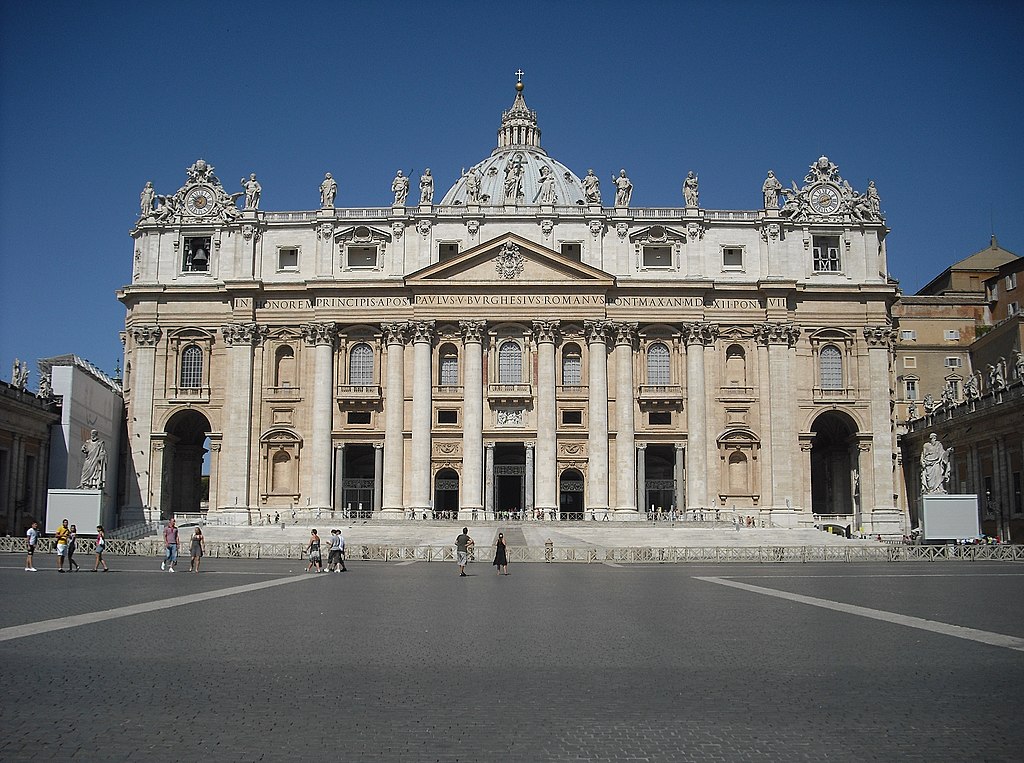 The Facade of St. Peters' Basilica in Rome is a great example of Renaissance Architecture