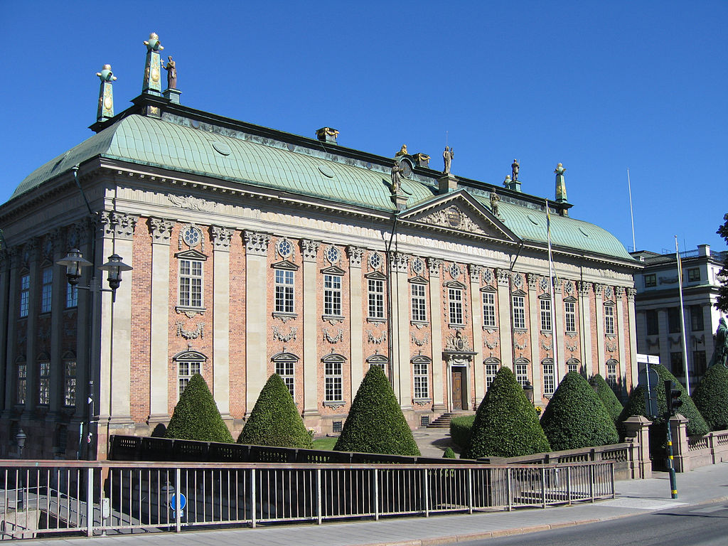 The House of Nobility is a Baroque Building that contains many important historic documents relating to Stockholm and the Kingdom of Sweden. 