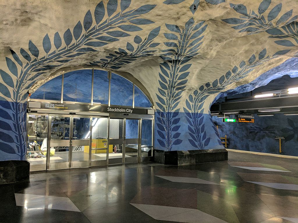 The Stockholm Metro is one of the most beautifully designed metro systems on earth. 