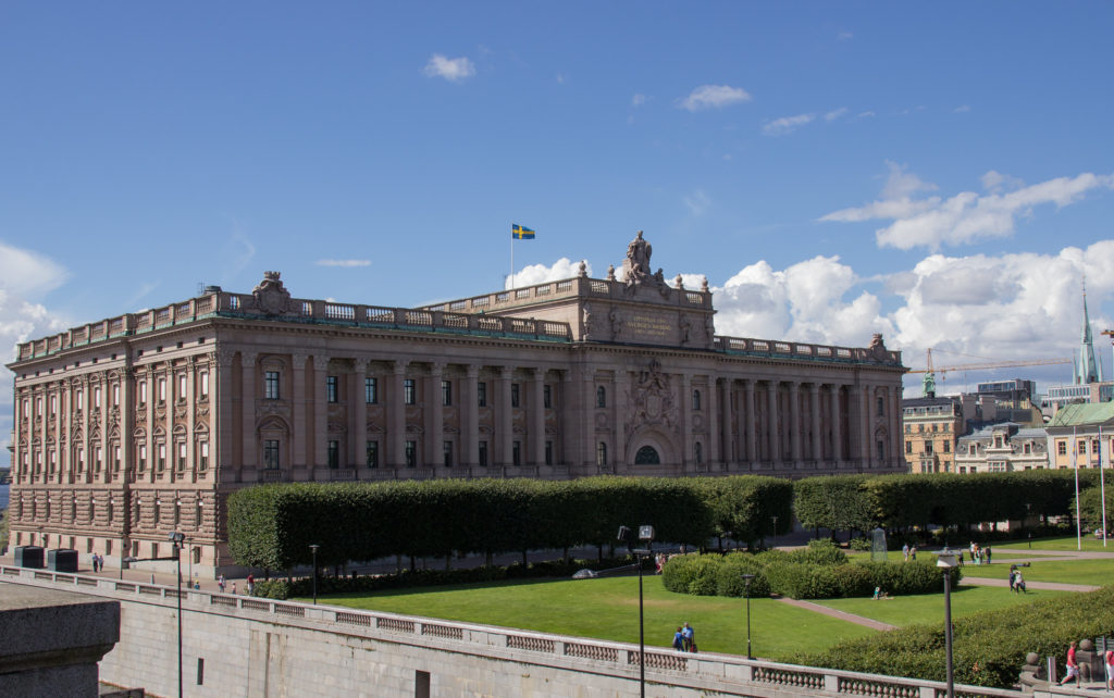 The Stockholm Parliament House was built using Neo-Classical Architecture, which is a style that was very popular in 19th century government buildings. 