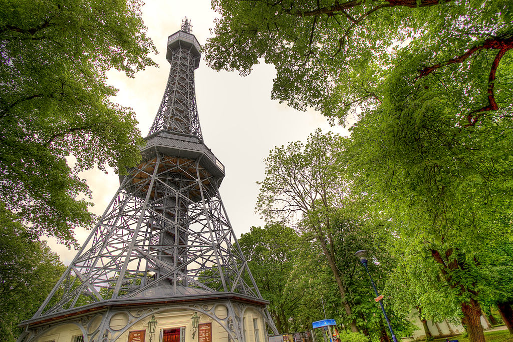 Petrin Tower was an innovative piece of engineering resembling the Eifel Tower when it was first constructed.