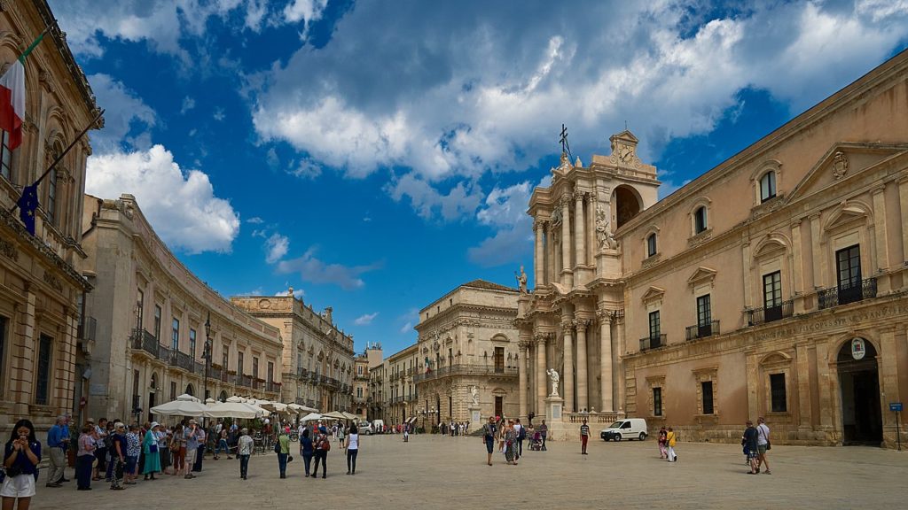 The Piazza del Duomo is one of the most incredible Italian Piazzas in all of Sicily and it contains a cathedral that originated as an Ancient Greek Temple. 
