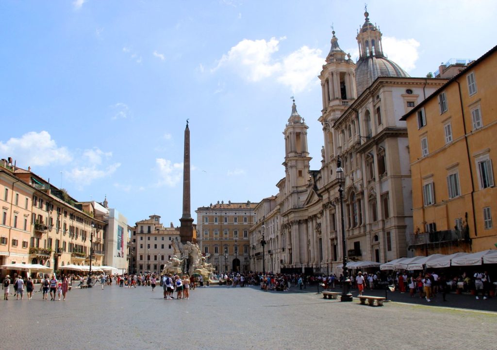 Piazza Navona is one of the most beautiful piazzas in all of italy.