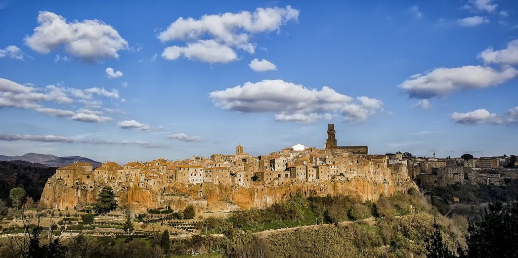 Pitigliano is one of several Tuscan Hill Towns. It sits atop a steep cliffs edge that made it well protected against attacks. 