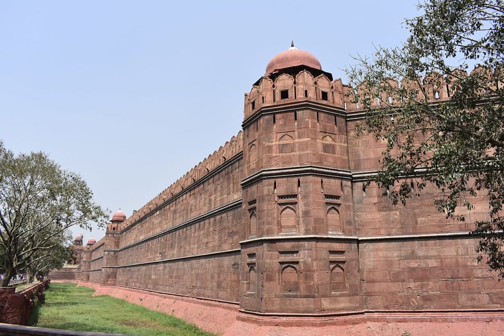 The Red Fort is one of the many fortifications built by the Mughal Empire. 