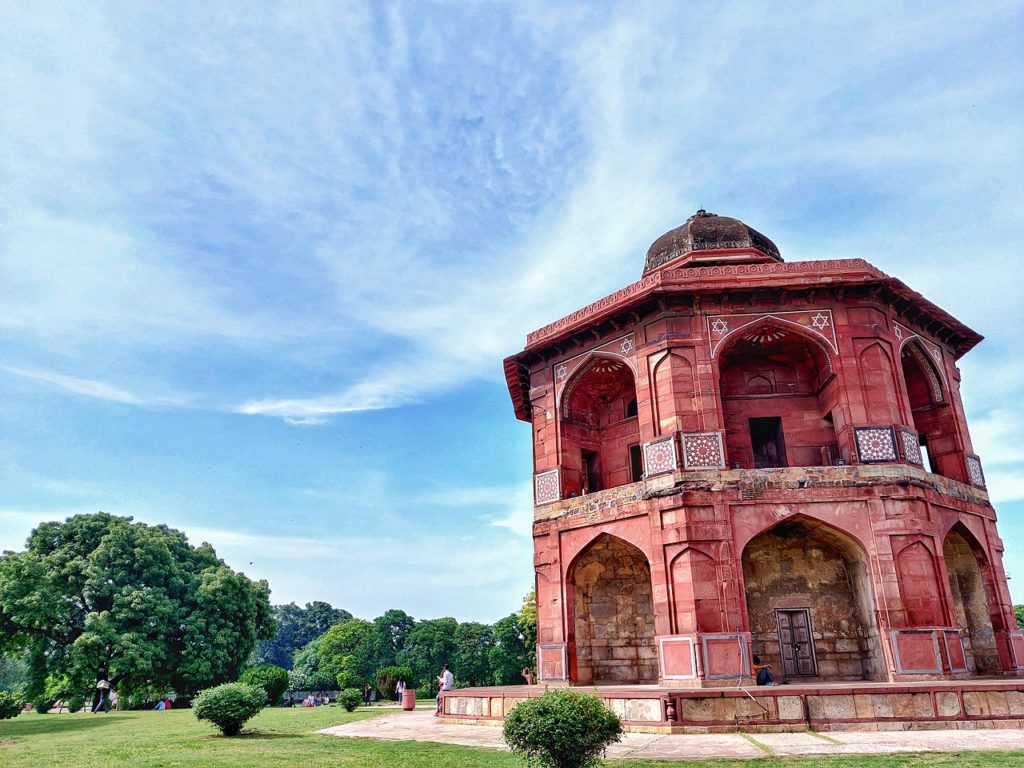 The Sher Mandel is an octagonal building built by the Mughal Empire. 