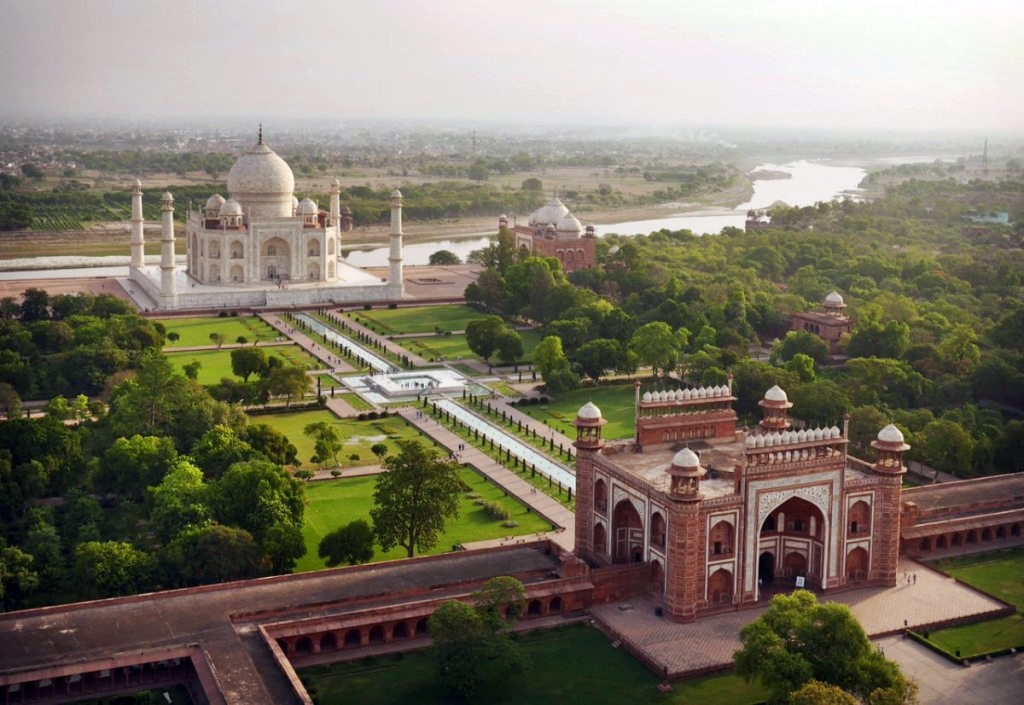 The Taj Mahal is by far the most famous example of Mughal Architecture anywhere on earth. 