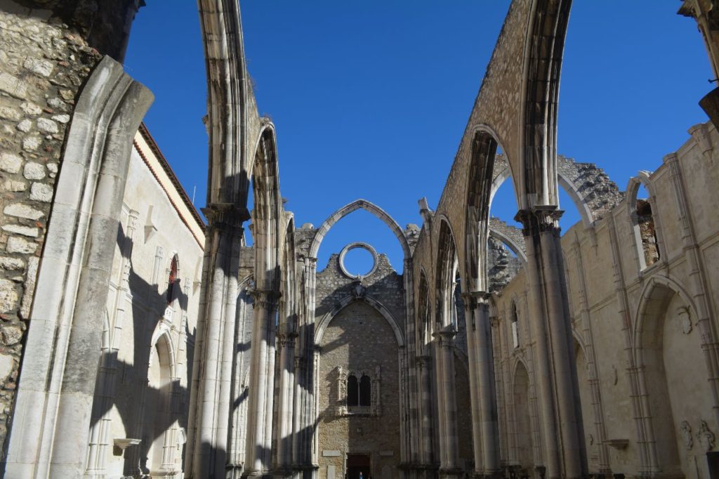 The Carmo Convent was mostly destroyed in the great Lisbon Earthquake. 