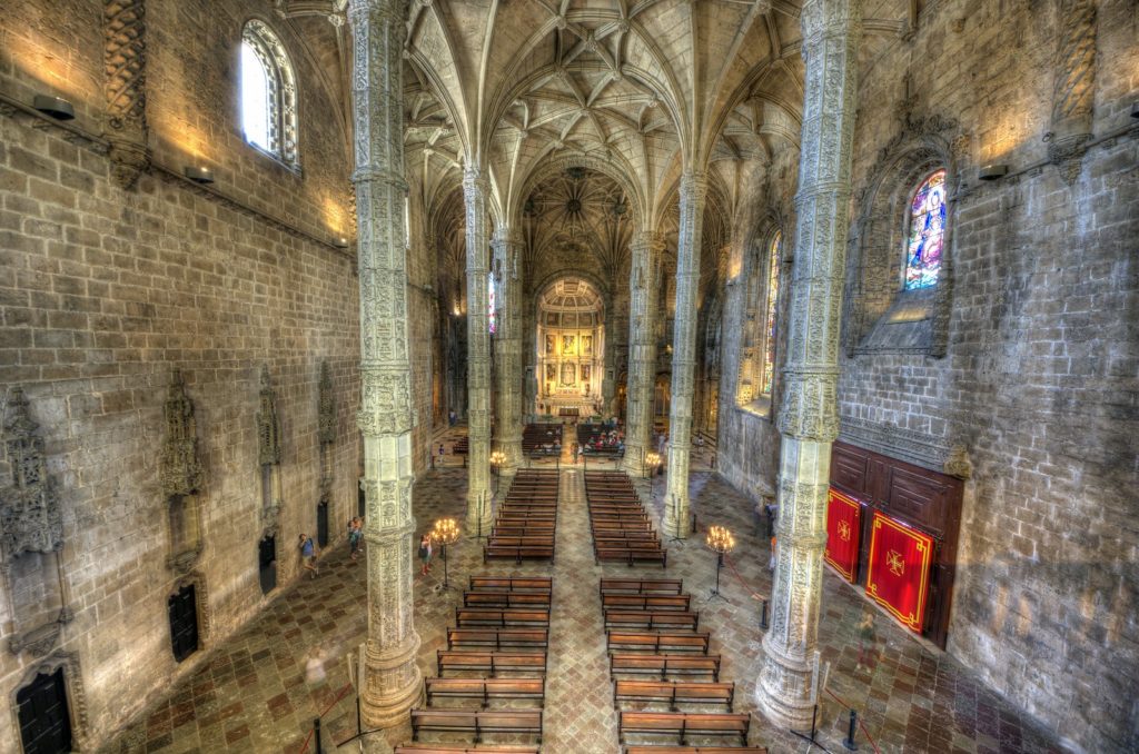 Jeronimos Monastery is one of the greatest examples of Gothic Architecture in Lisbon.