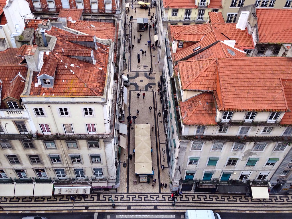The Rua Augusta is the main Pedestrian Boulevard Located within Lisbon's Baixa Neighborhood. 