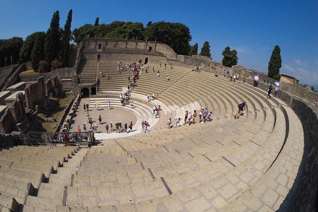 The theater of Pompeii is one of the best preserved Roman Theaters on Earth. 