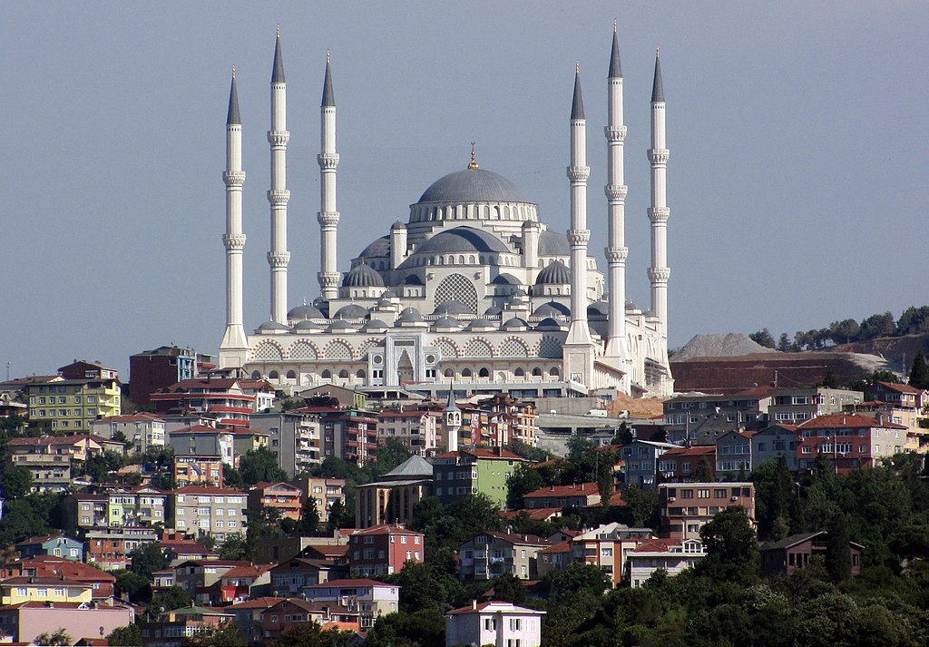 The Çamlıca Mosque is a modern work of architecture located on the Asian or Anatolian side of Istanbul.