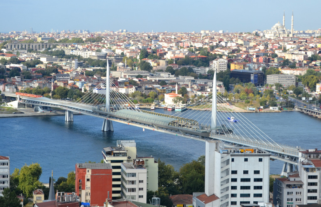 The Golden Horn Metro Bridge is a modern bridge in Istanbul