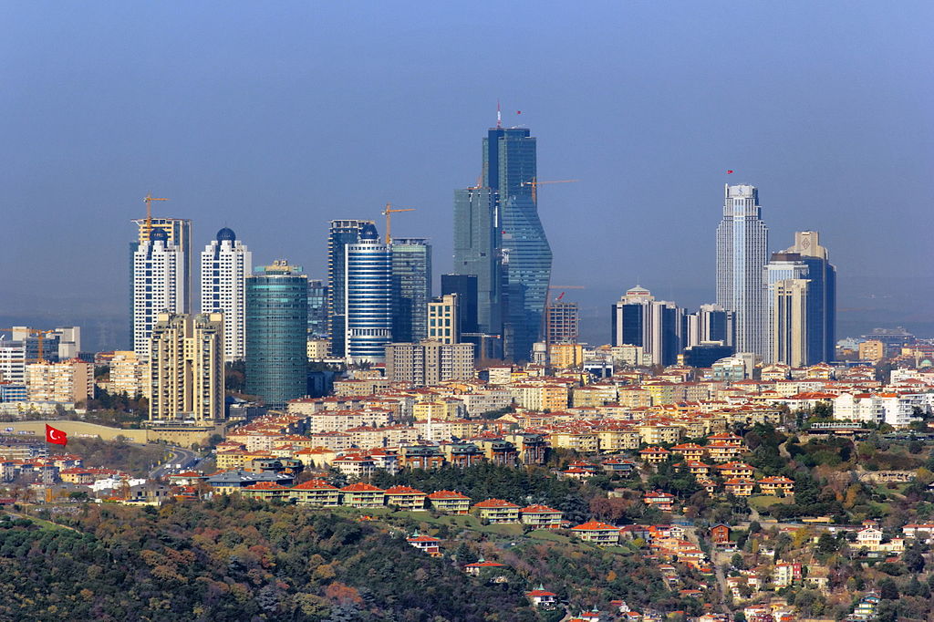 The Levent Business District is an area in Istanbul filled with many works of modern architecture. 