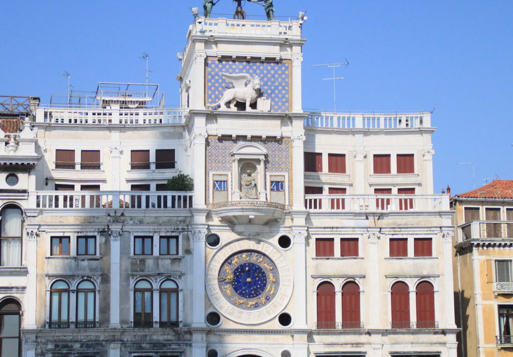 St Mark's Clocktower is located on the edge of Piazza San Marco. 