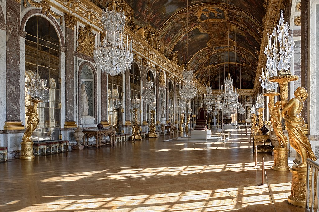 The Hall of Mirrors at the Palace of Versailles contains many important elements of Baroque Architecture. 
