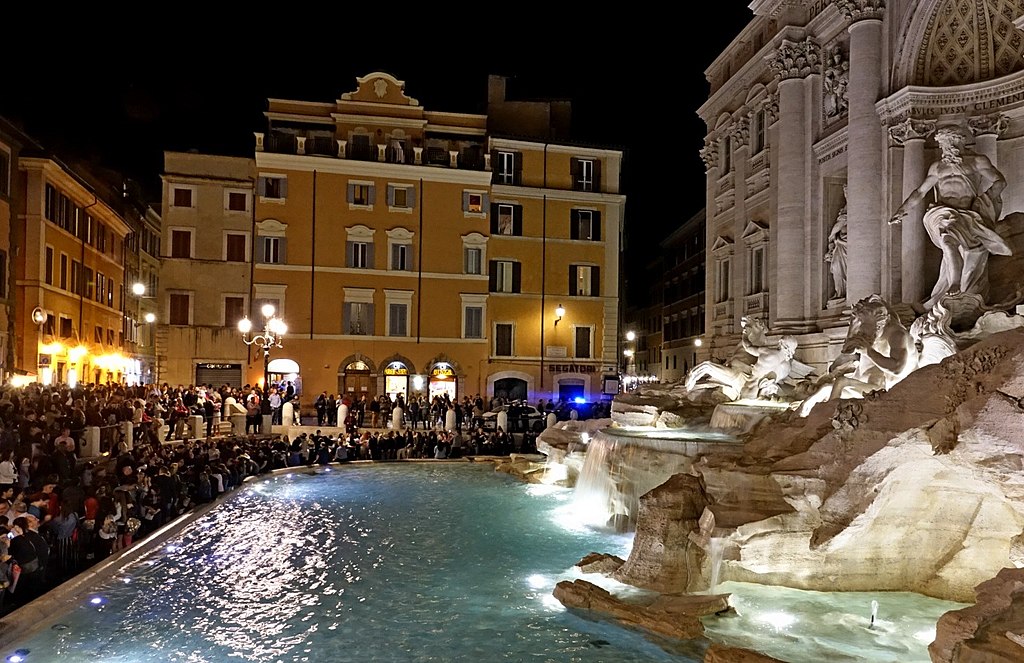 The Trevi Fountain is one of the many pieces of Baroque Architecture within Rome.