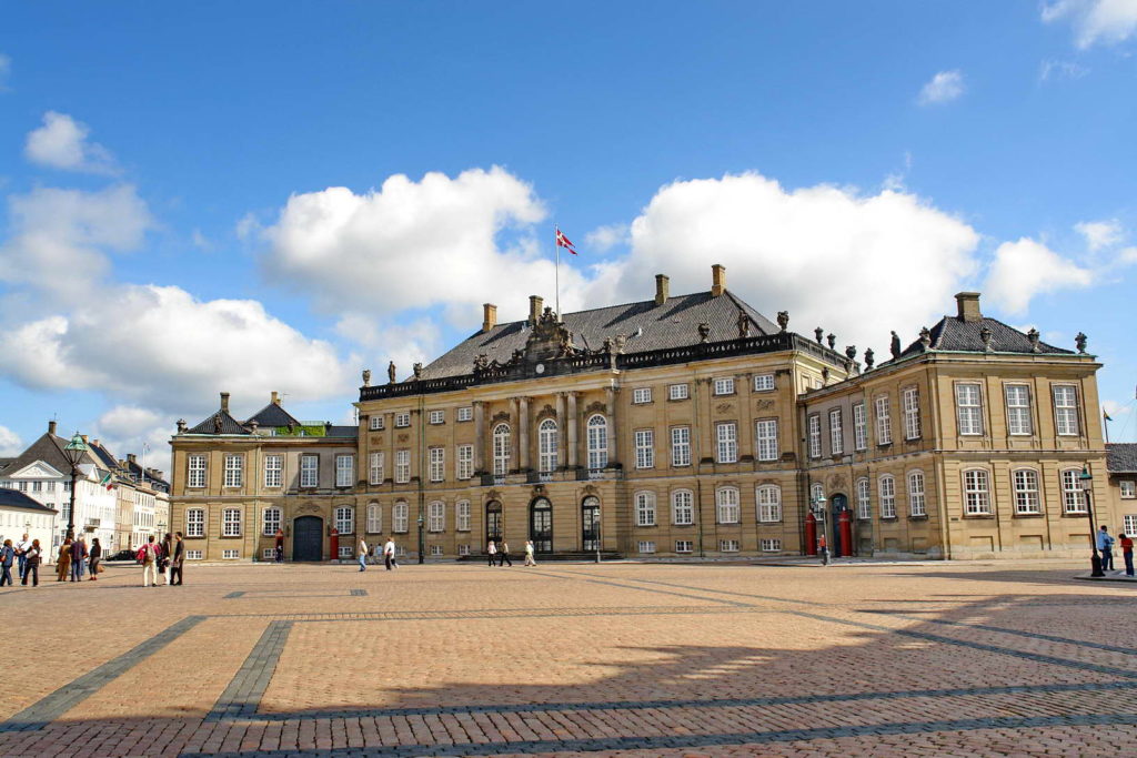 The Amalienborg is a great example of Late Baroque or Rococo Architecture in Copenhagen. 