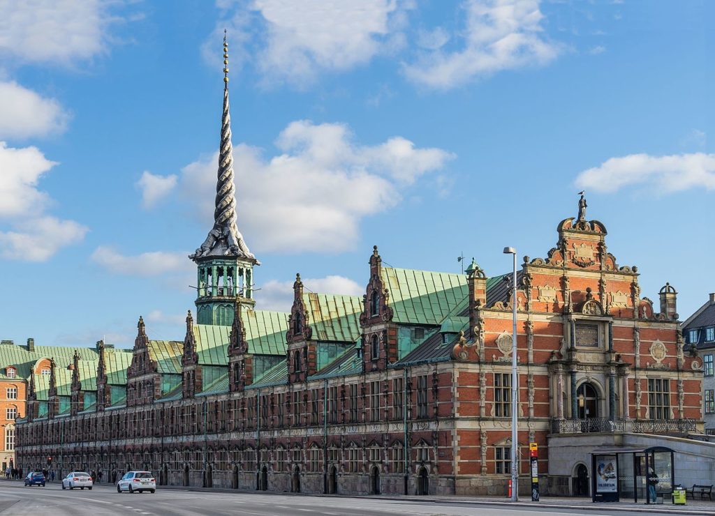The Copenhagen Stock Exchange Building dates to the days of the Renaissance. 
